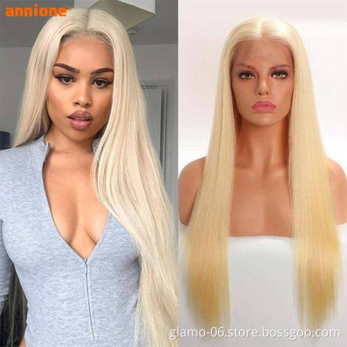 Free Sample 13x4 Lace Blonde 613 Long Bone Straight Wig Brazilian T Part Lace Front Remy Human Hair Wigs